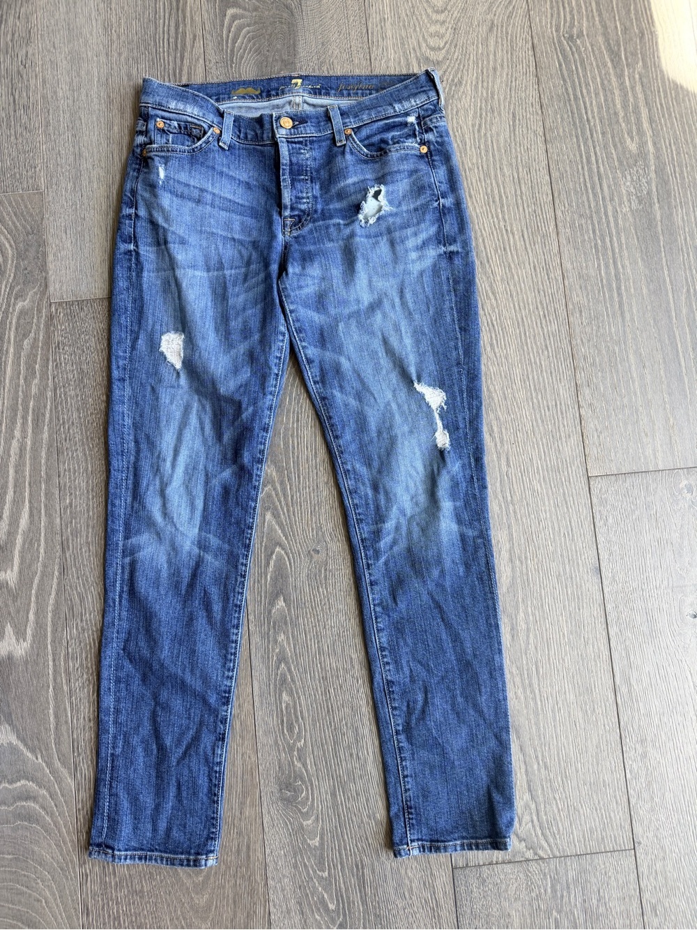 7FAM 7 For All Mankind Josefina Skinny Boyfriend Movember Edition Size 28